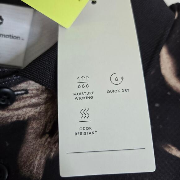 All in Motion Polo Shirt Mens Moisture Wicking Floral Golf Shirt Small 0611 - Picture 7 of 10